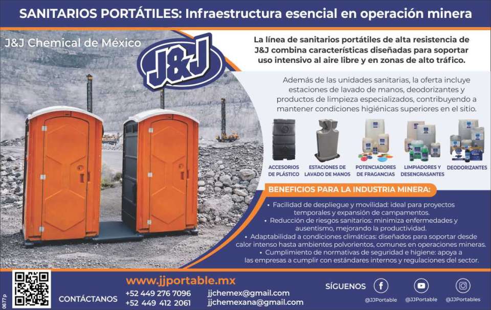 La linea de SANITARIOS PORTATILES de ALTA RESISTENCIA de JyJ combina caracteristicas diseñadas para soportar uso intensivo al aire libre y en zonas de alto trafico para la operacion MINERA.