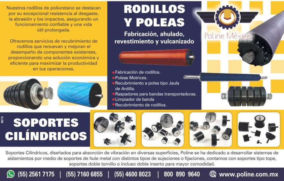 Fabricacion, ahulado, revestimiento y vulcanizado de rodillos, poleas motrices, recubrimiento a polea tipo jaula de ardilla, raspadores para bandas transportadoras, limpiador de banda y mas